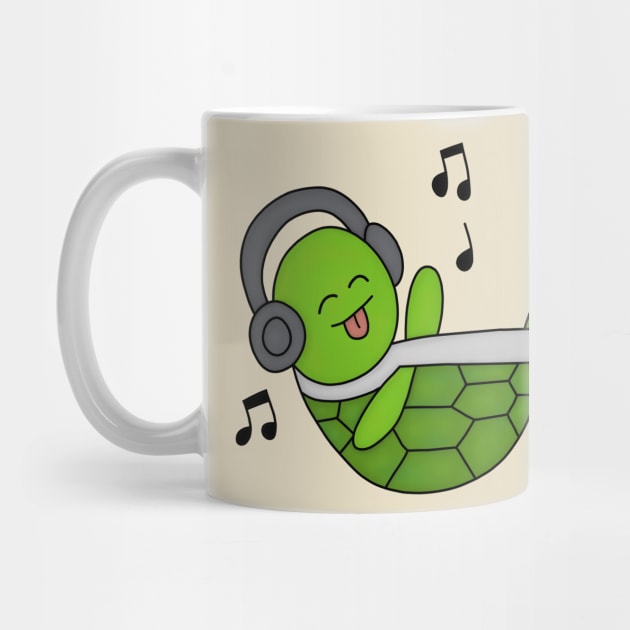 Green Turtle Jamming Out by pako-valor